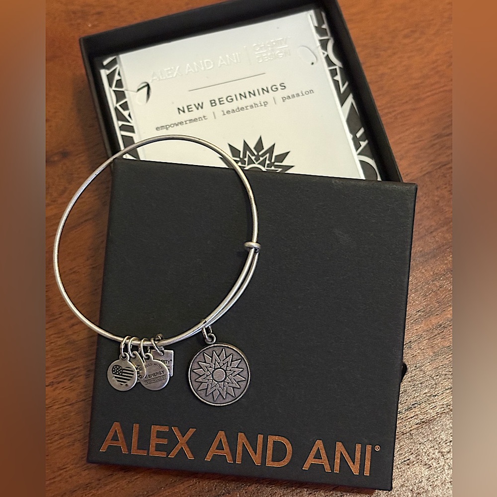 Alex and Ani Silver Sunburst Bracelet